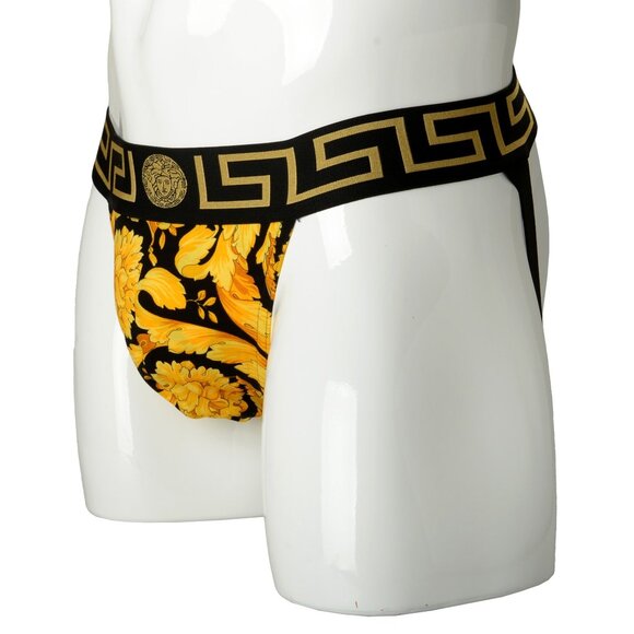 Versace Men's Jock Strap Barocco Print Underwear Versace Sz 7 US XL IT 54